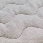 両面使える 敷きパッド  ダブル(フワフワ&ワッフル グレー D A2502) 6枚目画像