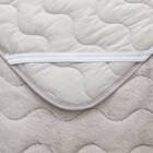 両面使える 敷きパッド  ダブル(フワフワ&ワッフル グレー D A2502) 8枚目画像