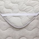 両面使える 敷きパッド ダブル(フワフワ&ワッフル グレー D A2502) 8枚目画像