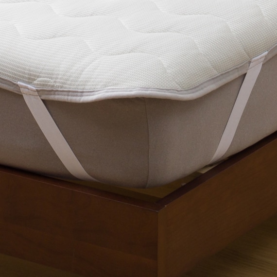 両面使える 敷きパッド ダブル(フワフワ&ワッフル グレー D A2502) 10枚目画像