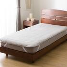 両面使える 敷きパッド  ダブル(フワフワ&ワッフル グレー D A2502) 11枚目画像