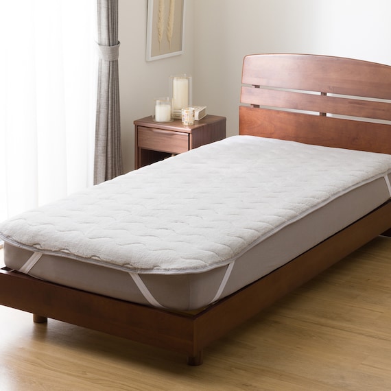 両面使える 敷きパッド ダブル(フワフワ&ワッフル グレー D A2502) 11枚目画像