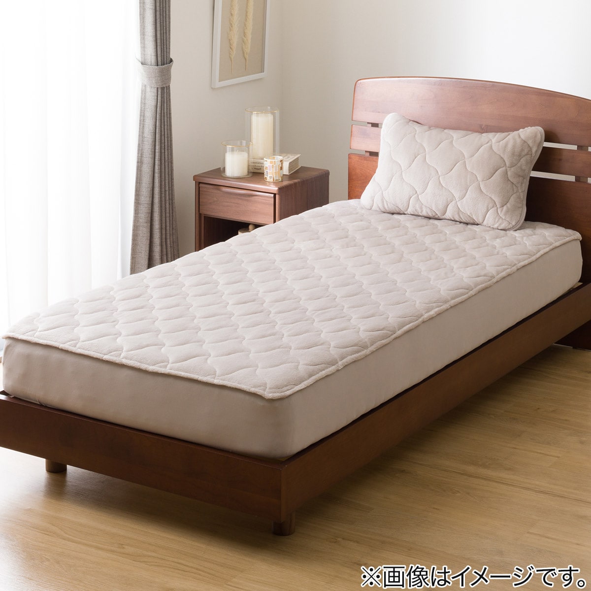 両面使える BOXパッド セミダブル(オールシーズン モカ SD 2503