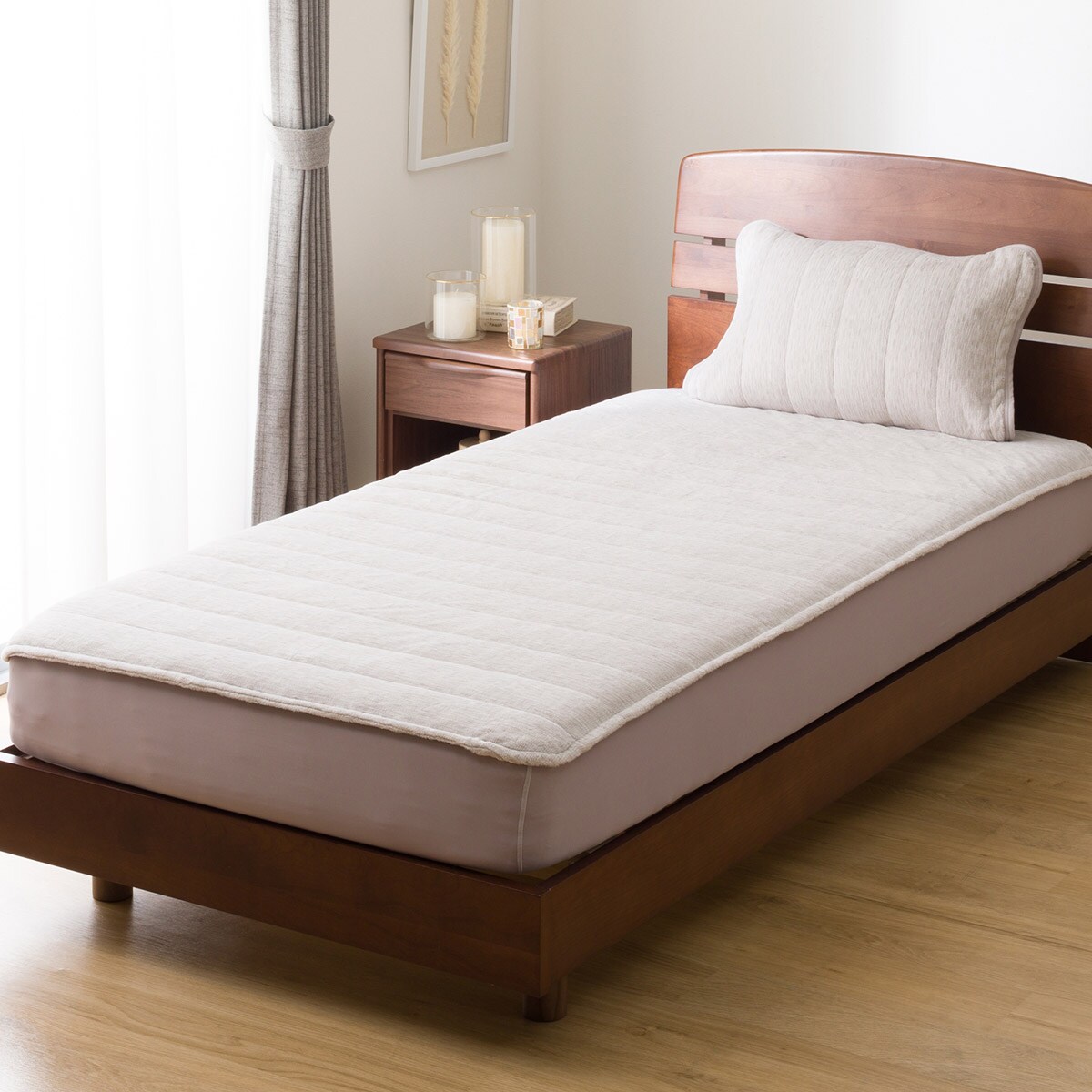 両面使える BOXパッド ダブル(ミルク&ガーゼ モカ D A2506) | ニトリ