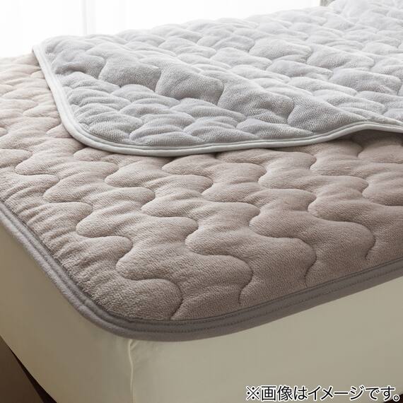 置くだけ簡単 敷きパッド シングル(Nウォーム グレー A2510) 11枚目画像