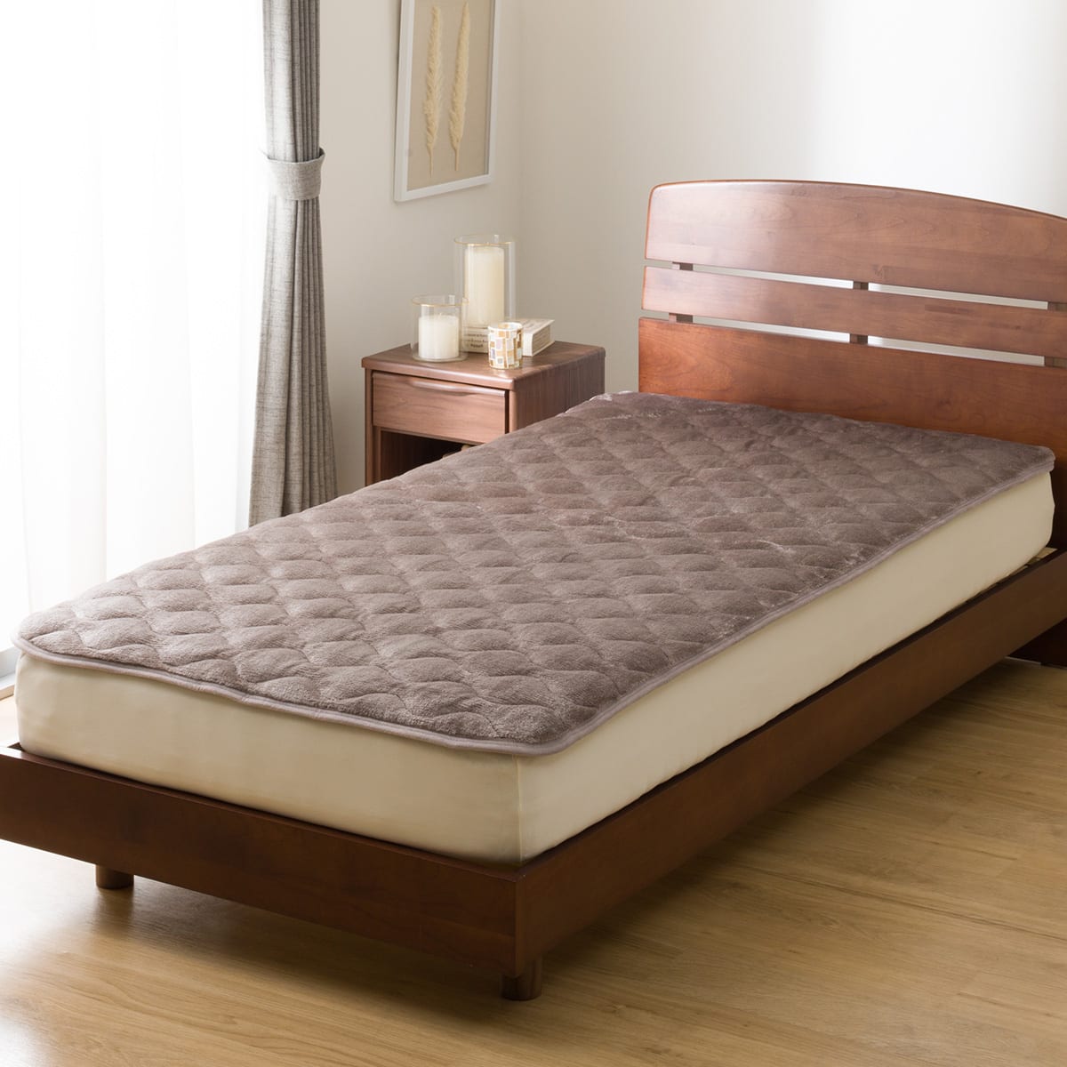 置くだけ簡単 敷きパッド シングル(NウォームWSP モカ A2512) | ニトリ