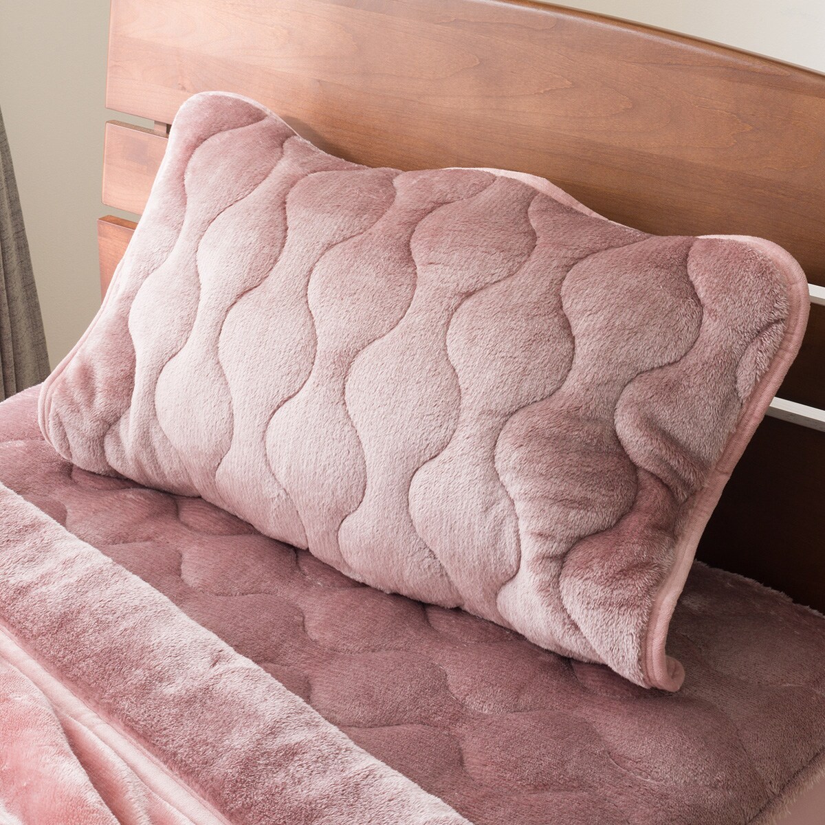 両面使えるピローパッド(NウォームWSP グレイッシュローズ A2512