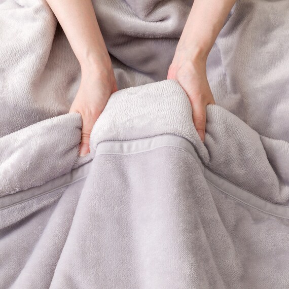 2枚合わせ毛布 セミダブル(Nウォーム グレー A2510) 9枚目画像