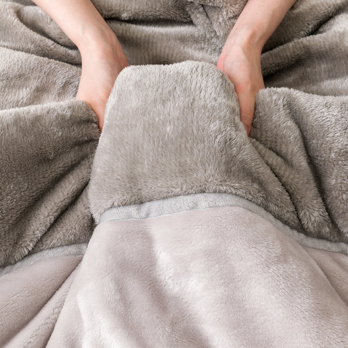 2枚合わせ毛布 シングル(NウォームWSP グレー A2512) | ニトリネット