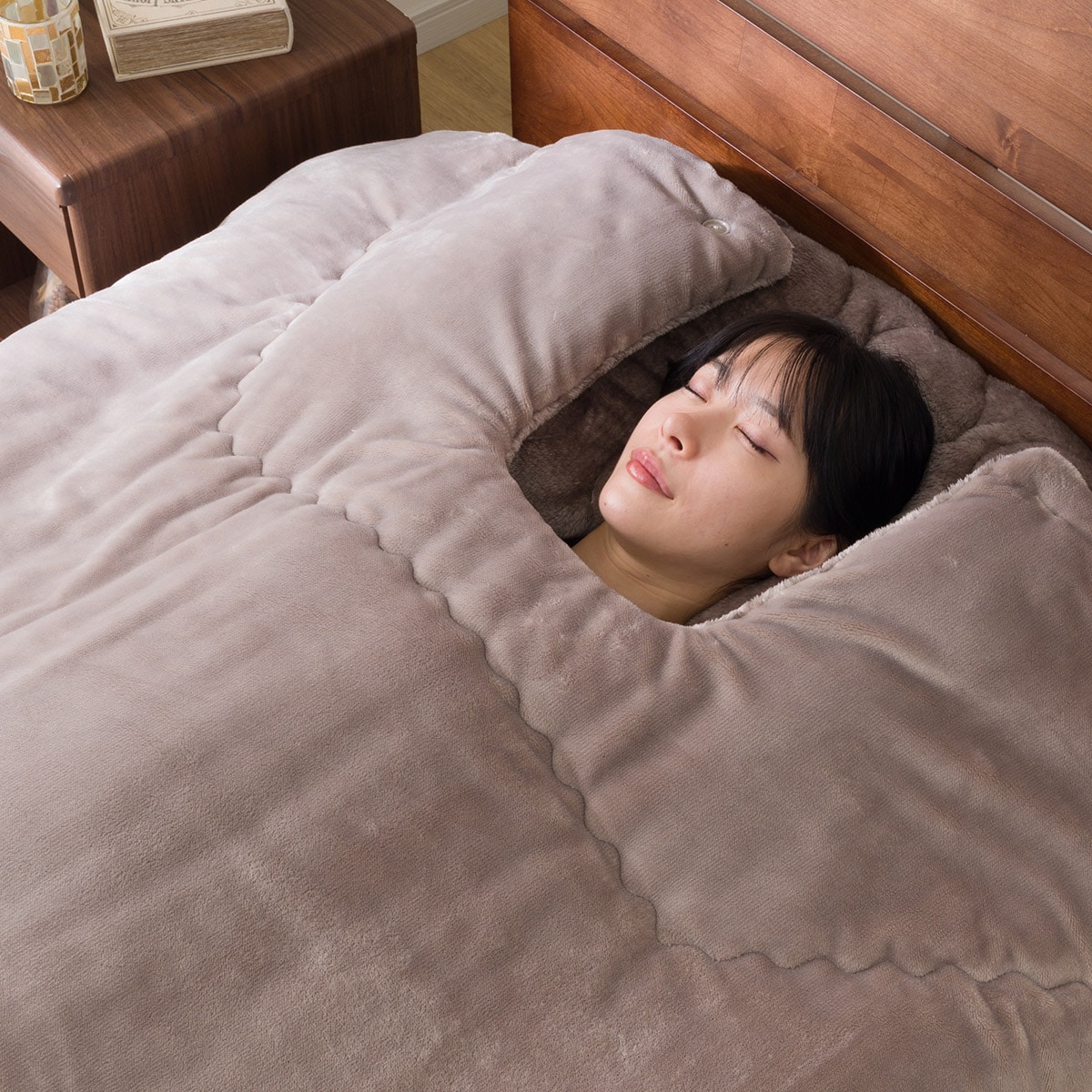 2枚合わせくりえり毛布 シングル(NウォームWSP モカ A2512) | ニトリ