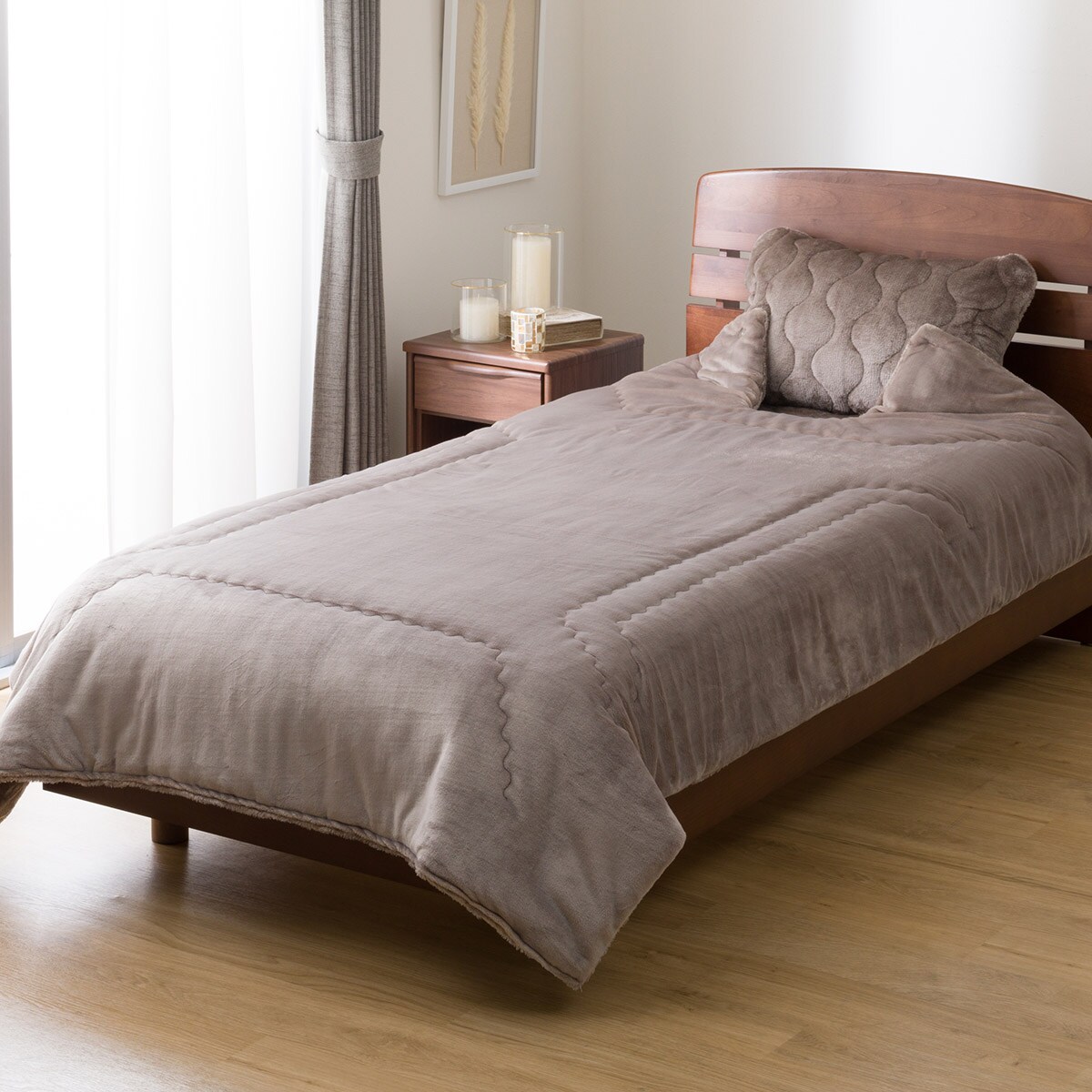 2枚合わせくりえり毛布 シングル(NウォームWSP モカ A2512) | ニトリ