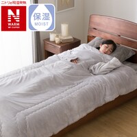 2枚合わせ袖付きスマホ毛布 シングル(NウォームWSP グレー A2514)