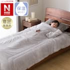 2枚合わせ袖付きスマホ毛布 シングル(NウォームWSP グレー A2514) 1枚目画像