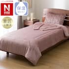 2枚合わせ袖付きスマホ毛布 シングル(NウォームWSP グレイッシュローズ 2514) 1枚目画像