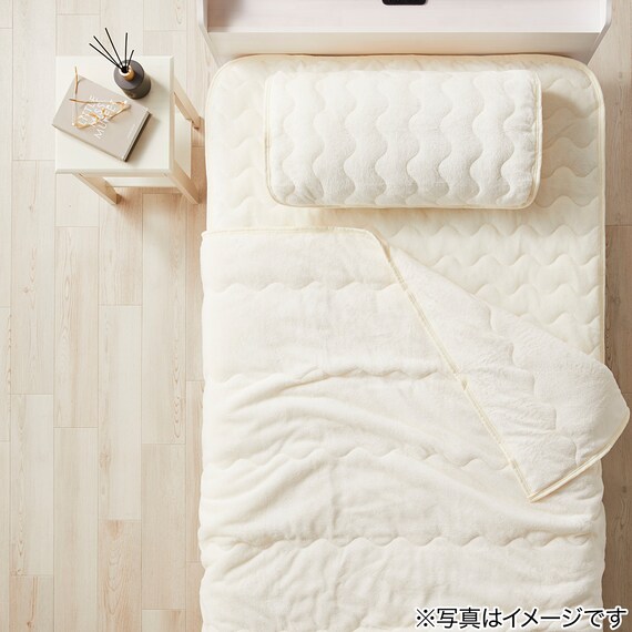 ゴムバンド付き 敷パッド セミダブル(Nウォーム A25 アイボリー) 9枚目画像