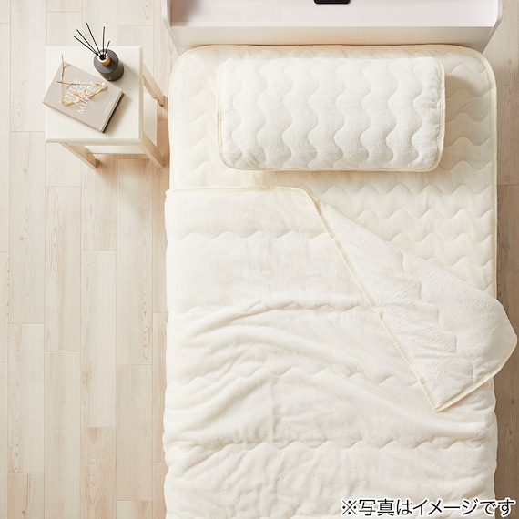 ゴムバンド付き 敷パッド セミダブル(Nウォーム A25 アイボリー) 9枚目画像