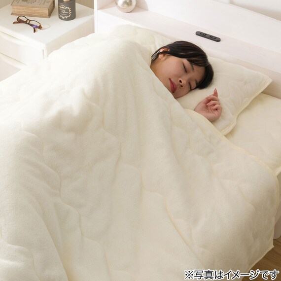 ゴムバンド付き 敷パッド セミダブル(Nウォーム A25 アイボリー) 10枚目画像