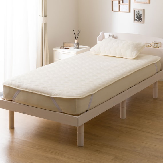 ゴムバンド付き 敷パッド セミダブル(Nウォーム A25 アイボリー) 11枚目画像