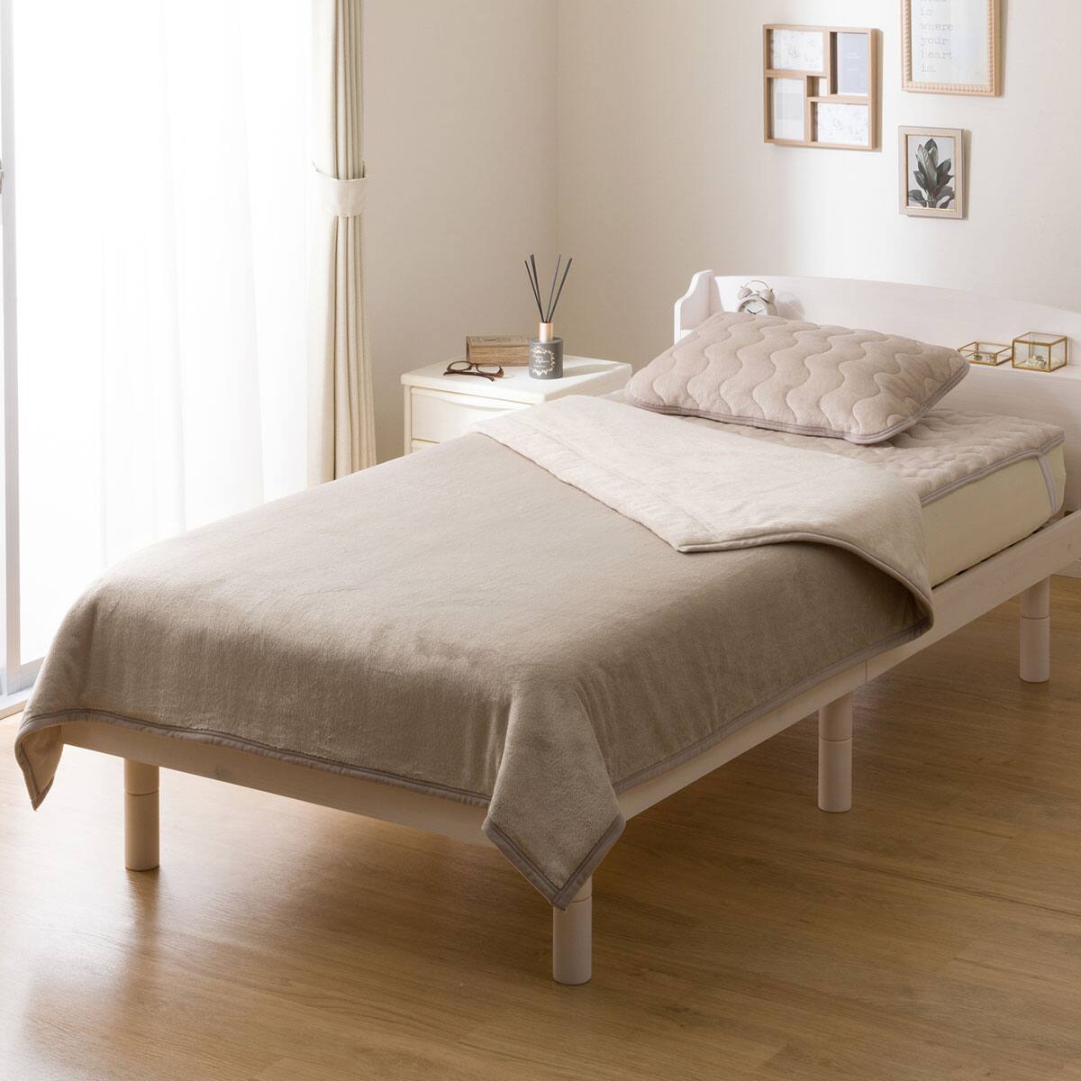 両面使える ゴムバンド付き ピローパッド(Nウォーム モカA25) | ニトリ