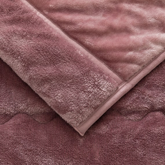 2枚合わせ 毛布 ダブル(NウォームWSP ローズ A25) 15枚目画像