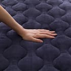 【2点セット】両面使える 敷きパッド A25 シングル+ピローパッド(NウォームWSP A25 ネイビー) 10枚目画像