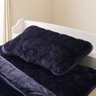 【2点セット】両面使える 敷きパッド  A25  シングル+ピローパッド(NウォームWSP A25 ネイビー) 12枚目画像