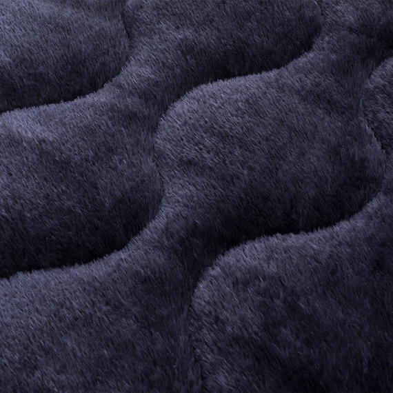 両面使える 敷きパッド ダブル(NウォームWSP ネイビー A25) 18枚目画像