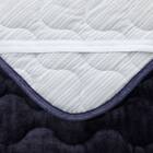 両面使える 敷きパッド ダブル(NウォームWSP ネイビー A25) 20枚目画像