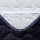 両面使える 敷きパッド ダブル(NウォームWSP ネイビー A25) 20枚目画像