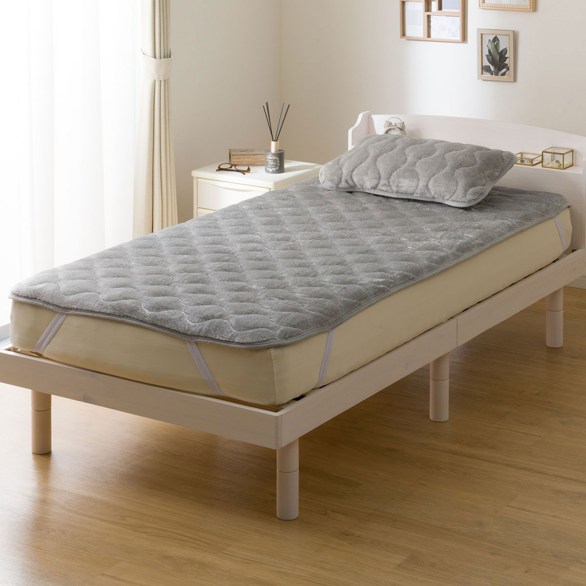 両面使える 敷きパッド シングル(NウォームWSP グレー A25) | ニトリ