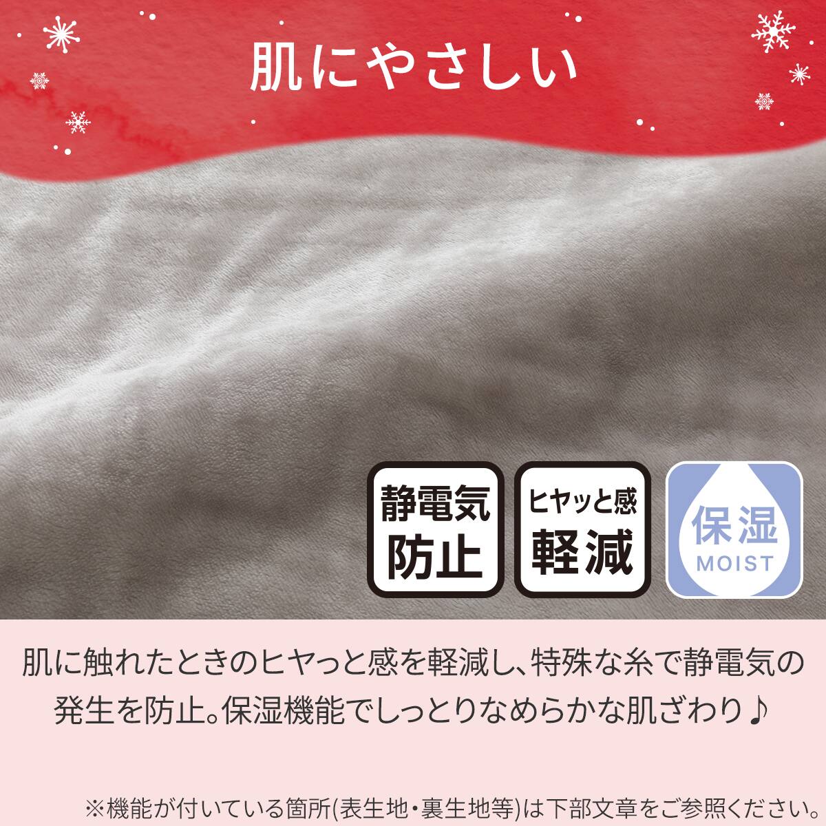 2枚合わせ 毛布 ダブル(NウォームWSP グレー A25） | ニトリネット