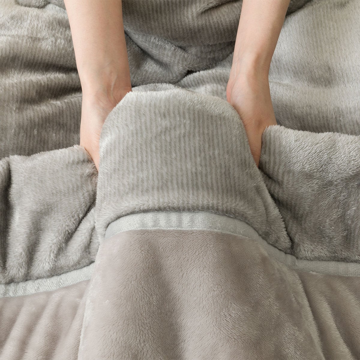 ニトリ　毛布　なめらか毛布　ダブル　グレー 2枚合わせ 毛布 ダブル(NウォームWSP グレー A25） | ニトリネット