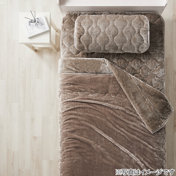 両面使える 敷きパッド セミダブル(NウォームWSP モカ A25) 13枚目画像