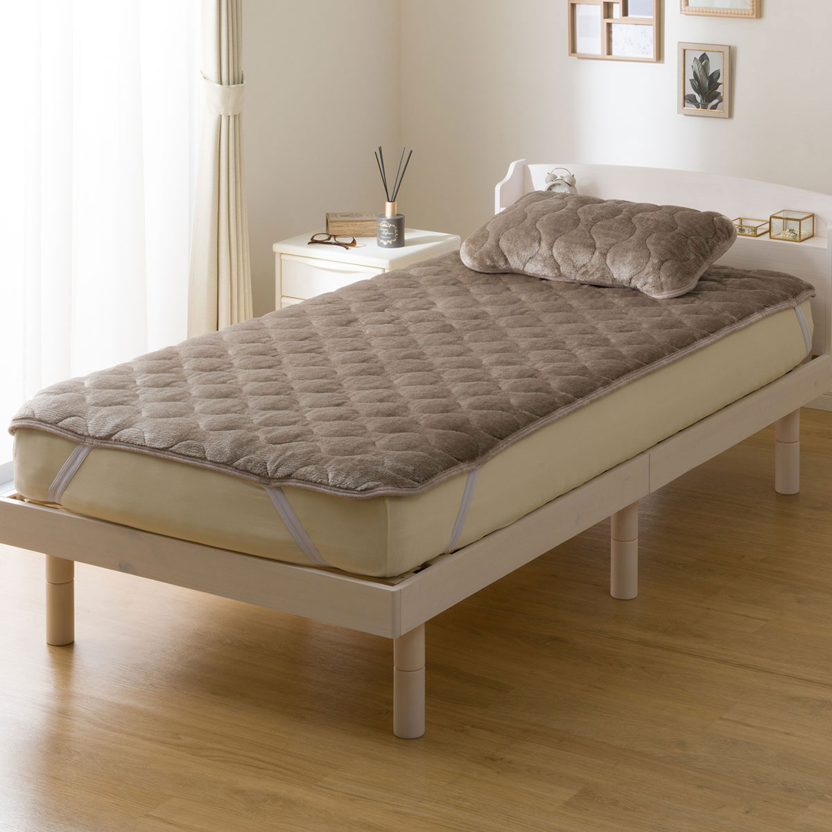 両面使える 敷きパッド セミダブル(NウォームWSP モカ A25) | ニトリ