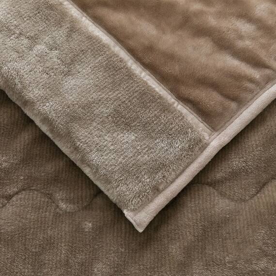 2枚合わせ 毛布 ダブル(NウォームWSP モカ A25） 15枚目画像