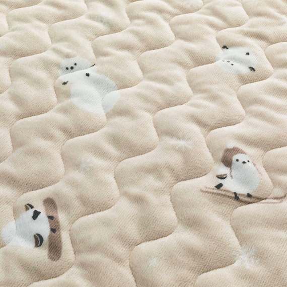 置くだけ簡単 敷きパッド シングル(Nウォーム シマエナガ A25) 12枚目画像