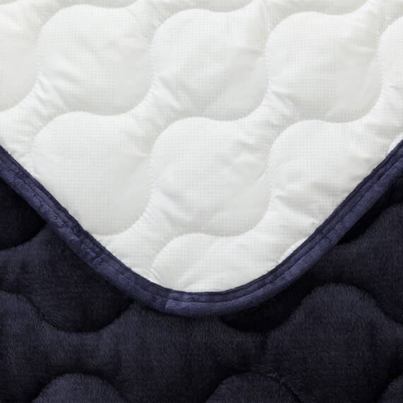 置くだけ簡単 敷きパッド シングル(NウォームWSP ネイビー A25)【ネット特別商品】 15枚目画像