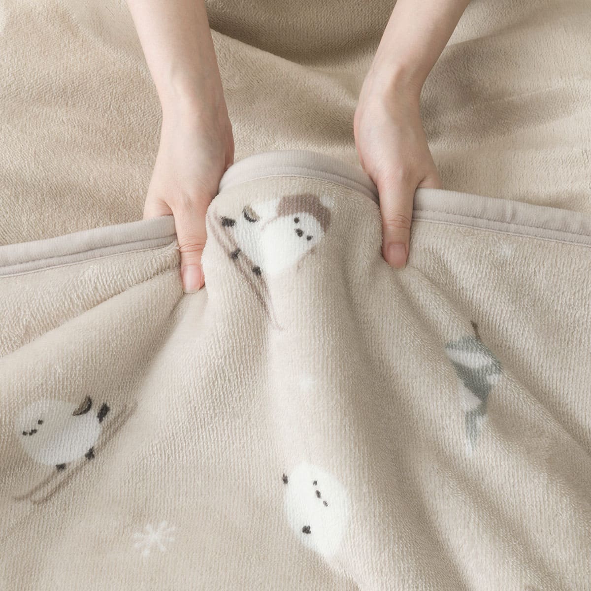 2枚合わせ ブランケット(Nウォーム A25 シマエナガ) | ニトリネット