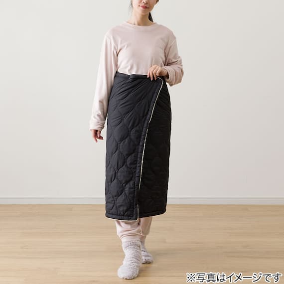 巾着袋付き4wayブランケット(A25 ブラック) 10枚目画像