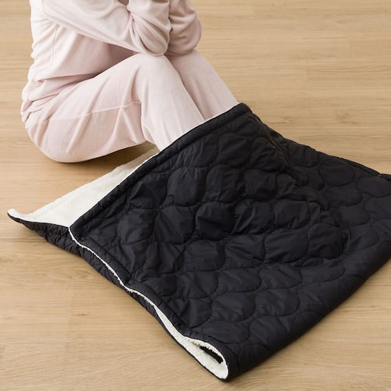 巾着袋付き4wayブランケット(A25 ブラック) 11枚目画像