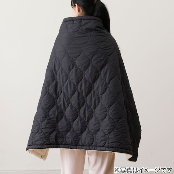 巾着袋付き4wayブランケット(A25 ブラック) 13枚目画像
