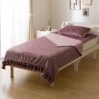 フリル付き毛布 シングル(フリル A25 ローズ) 1枚目画像