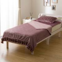 フリル付き毛布 シングル(フリル A25 ローズ)