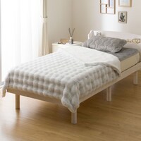 ぽこぽこ ２枚合わせ毛布 ダブル(ポコポコタッチ A25 ホワイトグレー)【ネット限定】