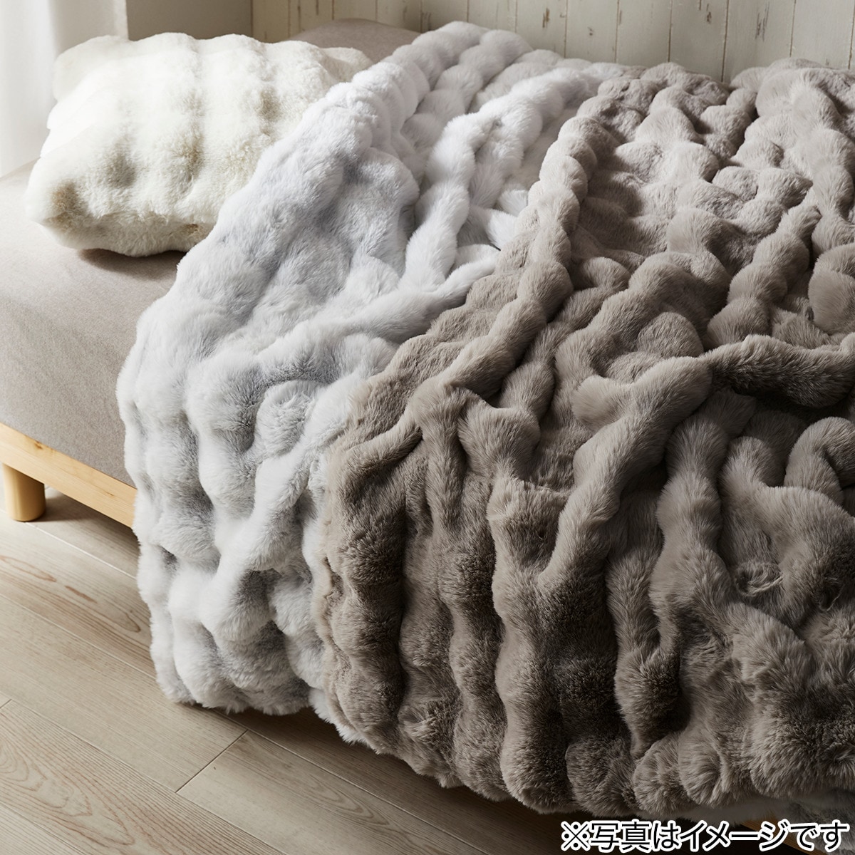 三毛ポコドンチャン ぽこぽこ 2枚合わせ毛布 シングル(ポコポコタッチ A25 モカ) | ニトリ