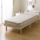 両面使える 敷きパッド セミダブル(ふわふわワッフル A25 モカ) 7枚目画像