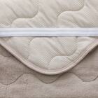 両面使える 敷きパッド セミダブル(ふわふわワッフル A25 モカ) 12枚目画像