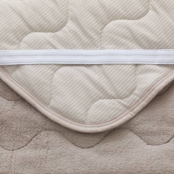 両面使える 敷きパッド セミダブル(ふわふわワッフル A25 モカ) 12枚目画像