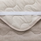 両面使える 敷きパッド セミダブル(ふわふわワッフル A25 モカ) 12枚目画像