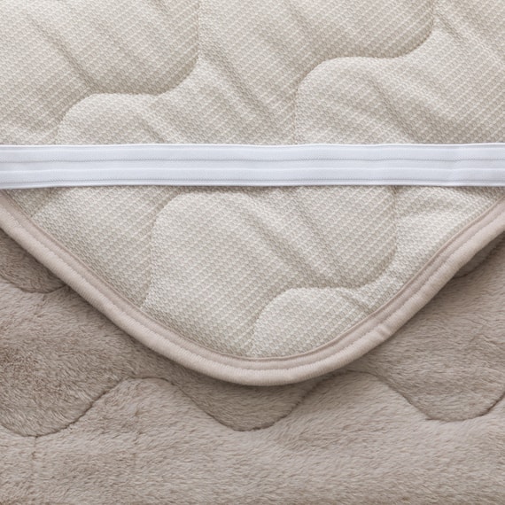 両面使える 敷きパッド セミダブル(ふわふわワッフル A25 モカ) 12枚目画像